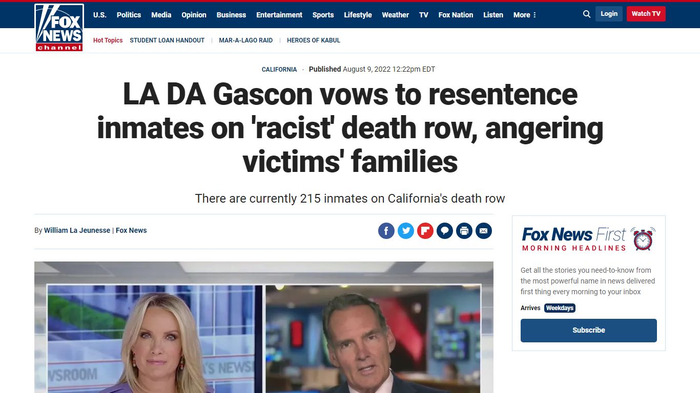 LA DA Gascon vows to resentence inmates on 'racist' death row, angering ...